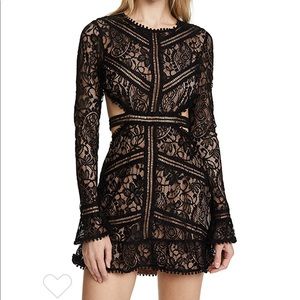 NWT For Love & Lemons Black Lace Dress